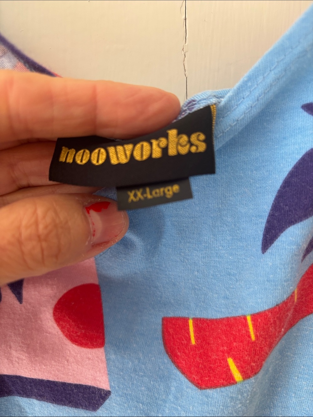 Nooworks snacks vacation Tropical Print Midi Dress with Red, Yellow & Navy - Picture 2 of 4